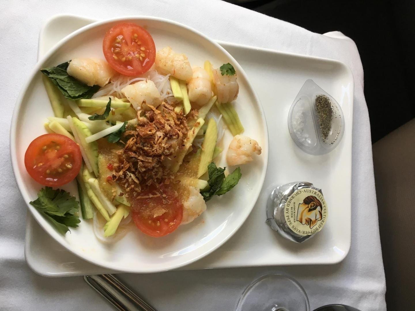 Qantas Business Class gluten free meal