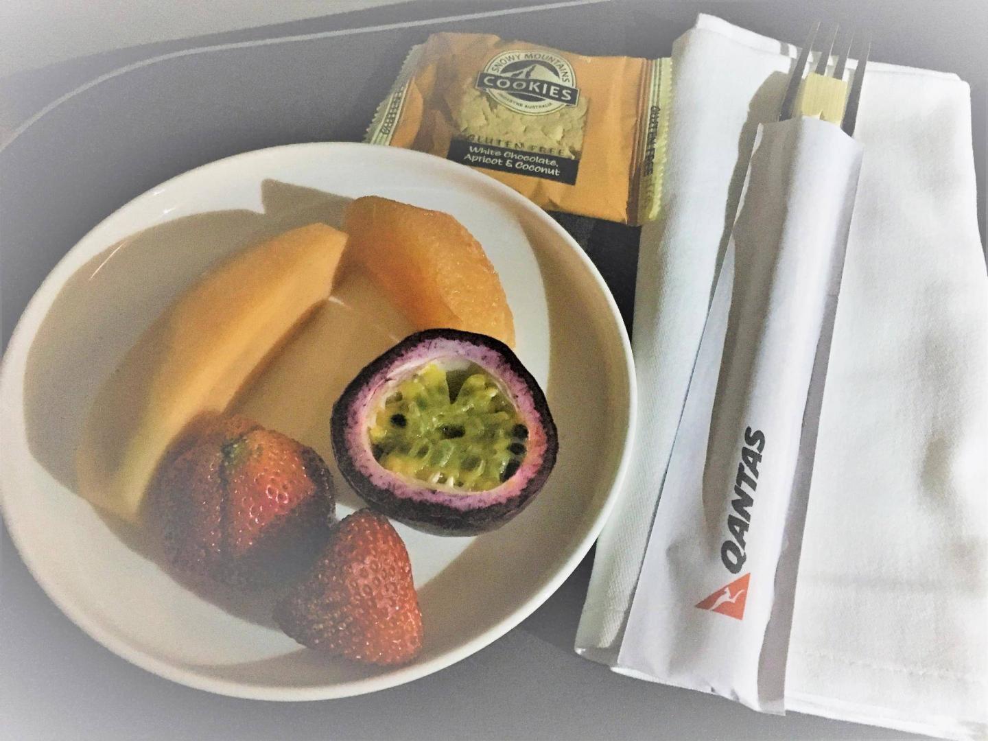 Qantas Business Class gluten free meal