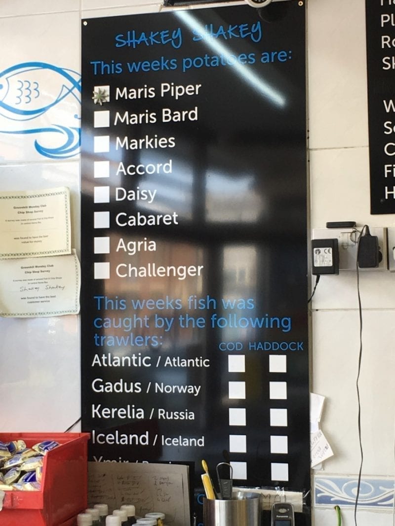 Gluten Free Fish and Chips Shakey Shakey, Herne Bay Kent